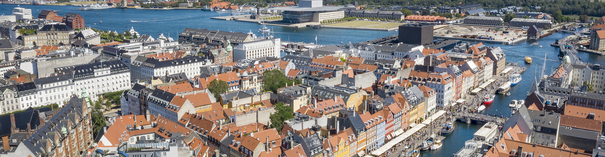 Overhead shot of Copenhagen.